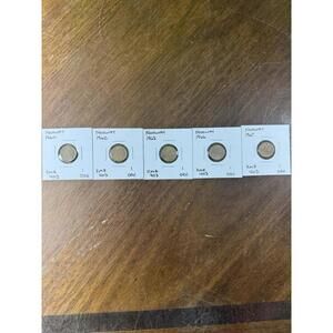 5 Vintage Norway 1 Ore Coins KM#403 Bronze Squirrel Animal Nordic Scandinavian